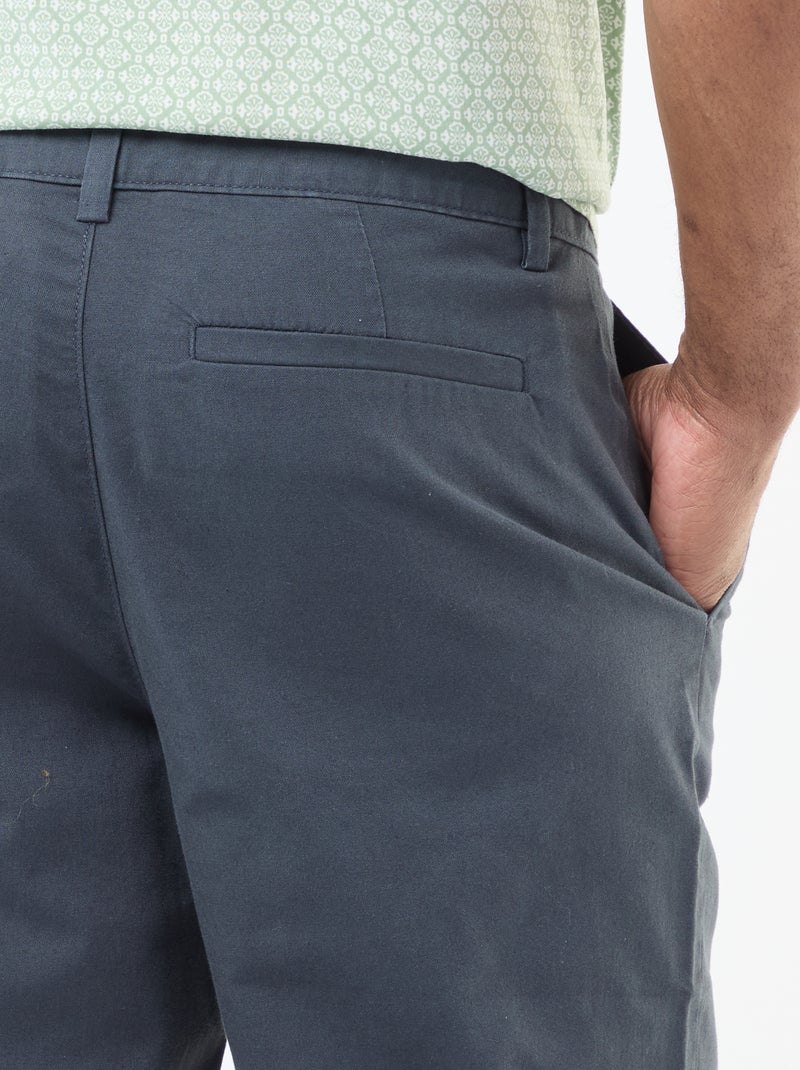 Chino liso talla estándar Azul - Kiabi