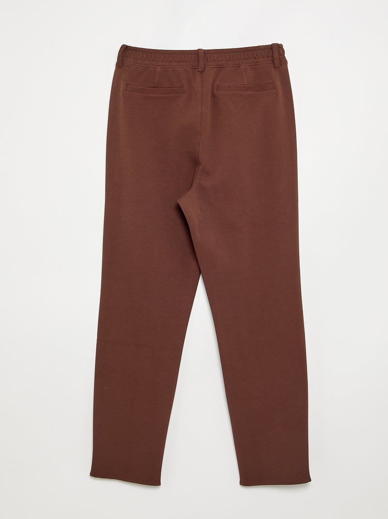 Chino regular liso - colección fácil de poner Marron - Kiabi