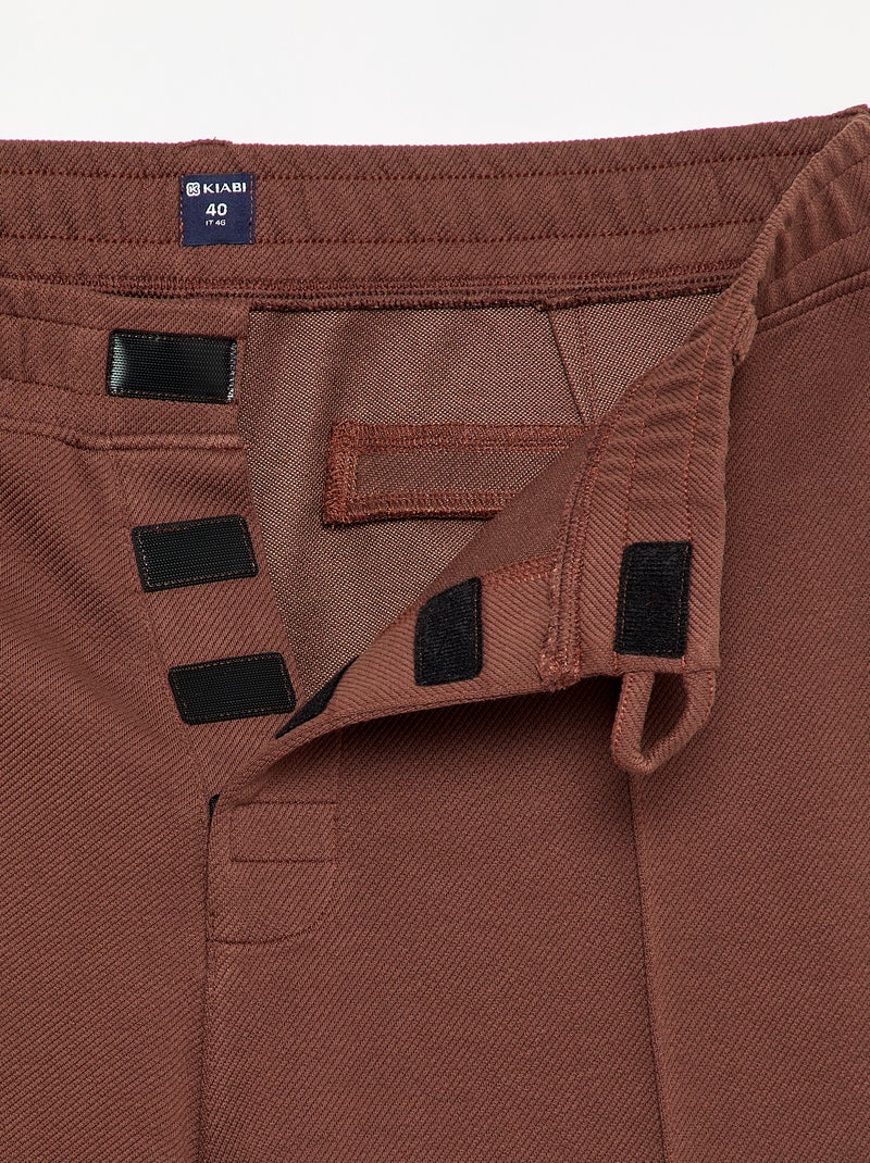 Chino regular liso - colección fácil de poner Marron - Kiabi