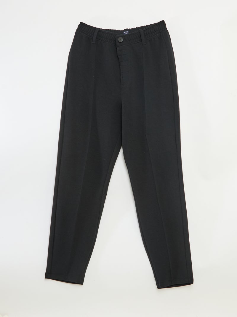 Chino regular liso - colección fácil de poner Negro - Kiabi