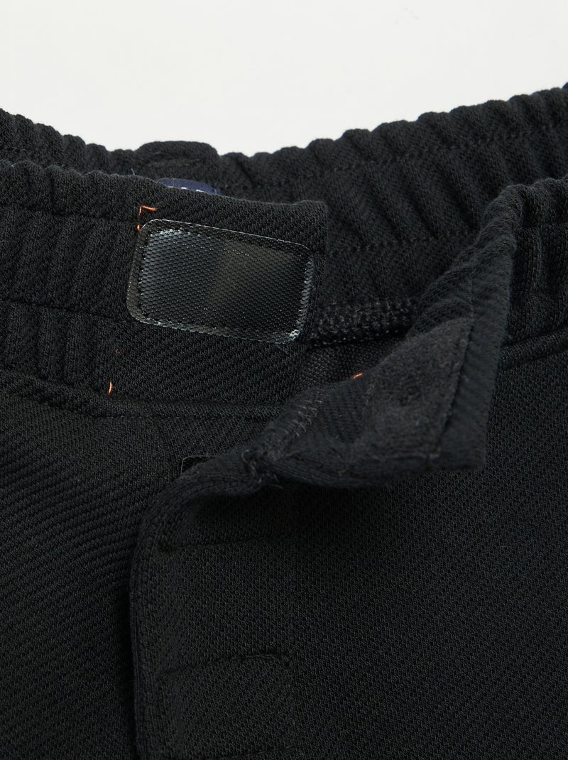 Chino regular liso - colección fácil de poner Negro - Kiabi