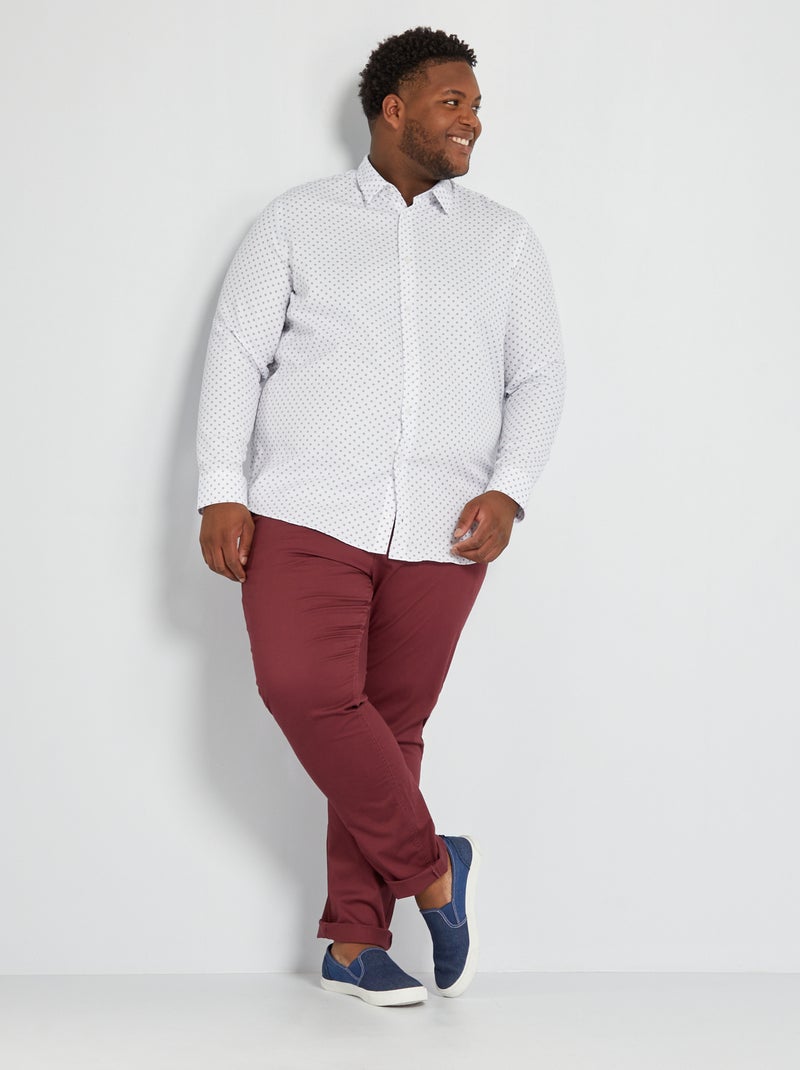 Chino slim - L32 bordeaux - Kiabi