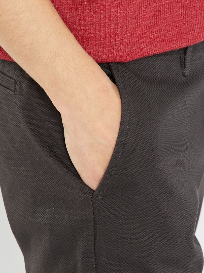 Chino slim  - L32 gris oscuro - Kiabi