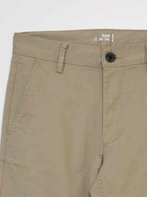 Chino slim  - L34 - Kiabi