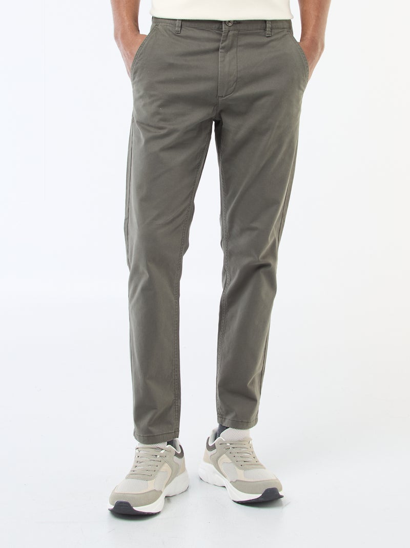 Chino slim  - L34 Kaki - Kiabi