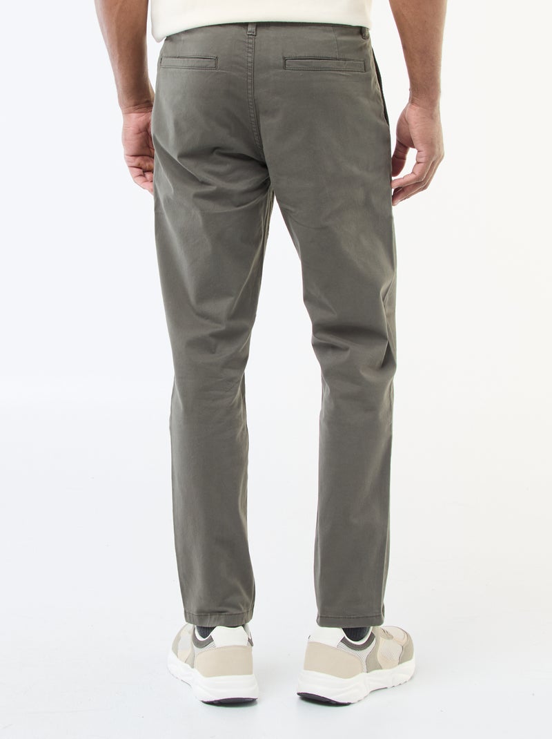 Chino slim  - L34 Kaki - Kiabi