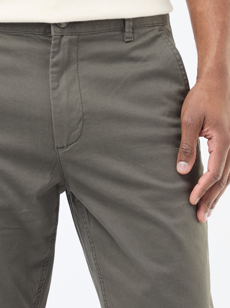 Chino slim  - L34 Kaki - Kiabi