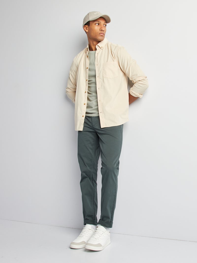 Chino slim  - L34 KAKI - Kiabi