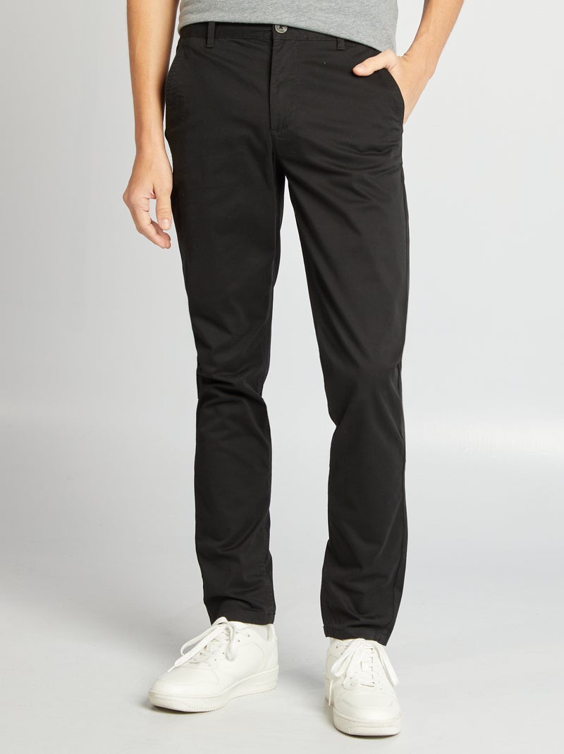 Chino slim  - L34 NEGRO - Kiabi
