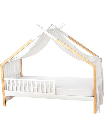 Cielo de cama tipo cabaña para niño en gasa de algodón | sevira kids
