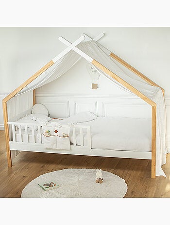Cielo de cama tipo cabaña para niño en gasa de algodón | sevira kids
