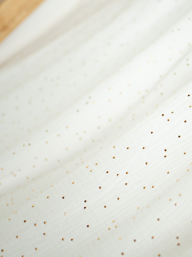 Cielo de cama tipo cabaña para niño en gasa de algodón | sevira kids Blanco dorado - Kiabi