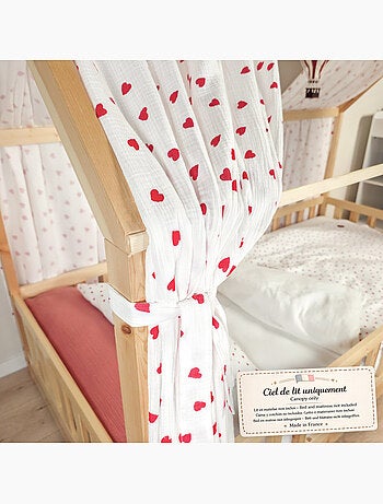 Dosel de cama cabaña en gasa de algodón | sevira kids