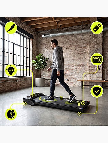 Cinta de andar eléctrica walkpad - para escritorio, compacta y silenciosa para caminar en casa