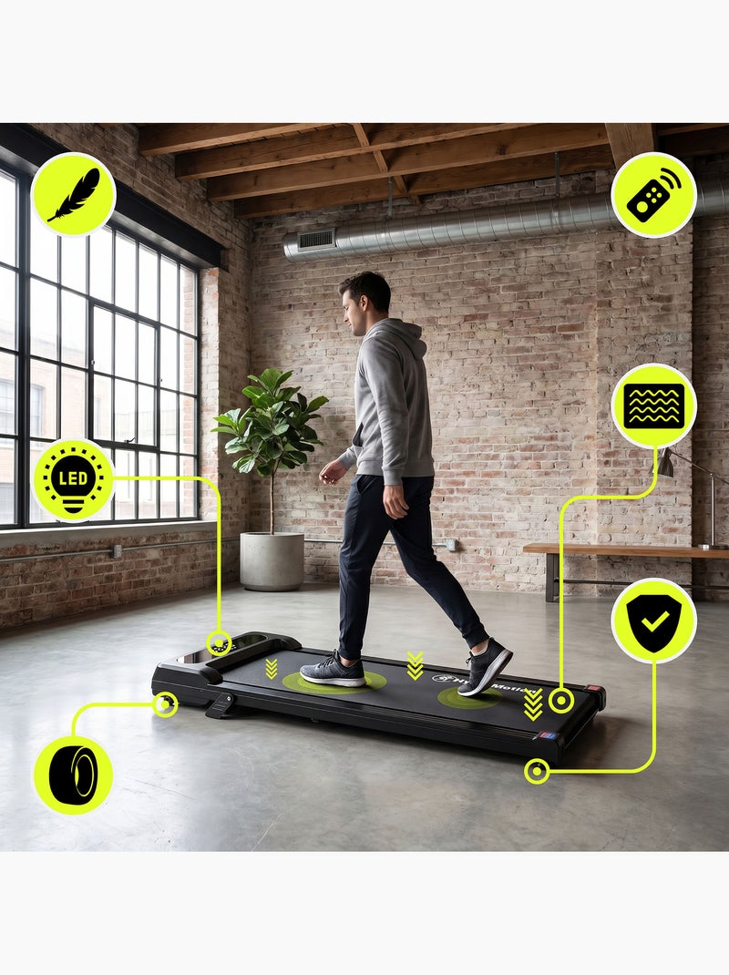 Cinta de andar eléctrica walkpad - para escritorio, compacta y silenciosa para caminar en casa Negro - Kiabi