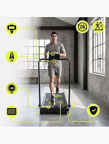 Cinta de correr y andar 2en1 walkpad hypermotion plegable con inclinación y velocidad hasta 10 km/h