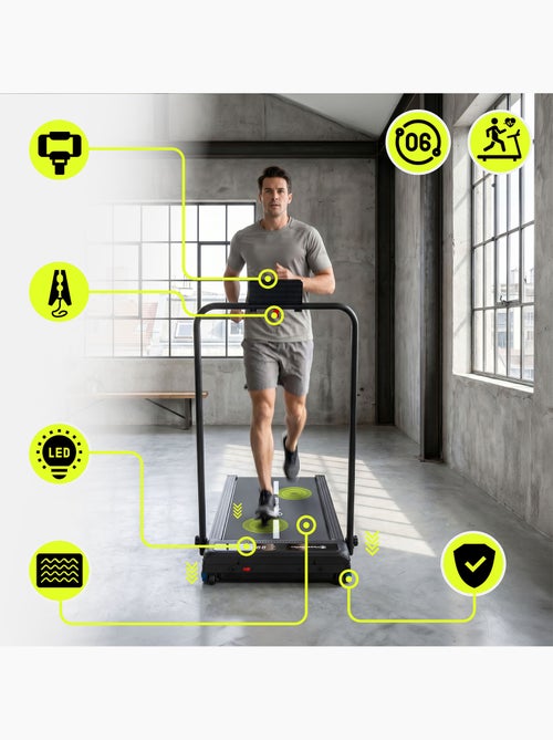 Cinta de correr y andar 2en1 walkpad hypermotion plegable con inclinación y velocidad hasta 10 km/h - Kiabi Cinta de correr y andar 2en1 walkpad hypermotion plegable con inclinación y velocidad hasta 10 km/h - Kiabi