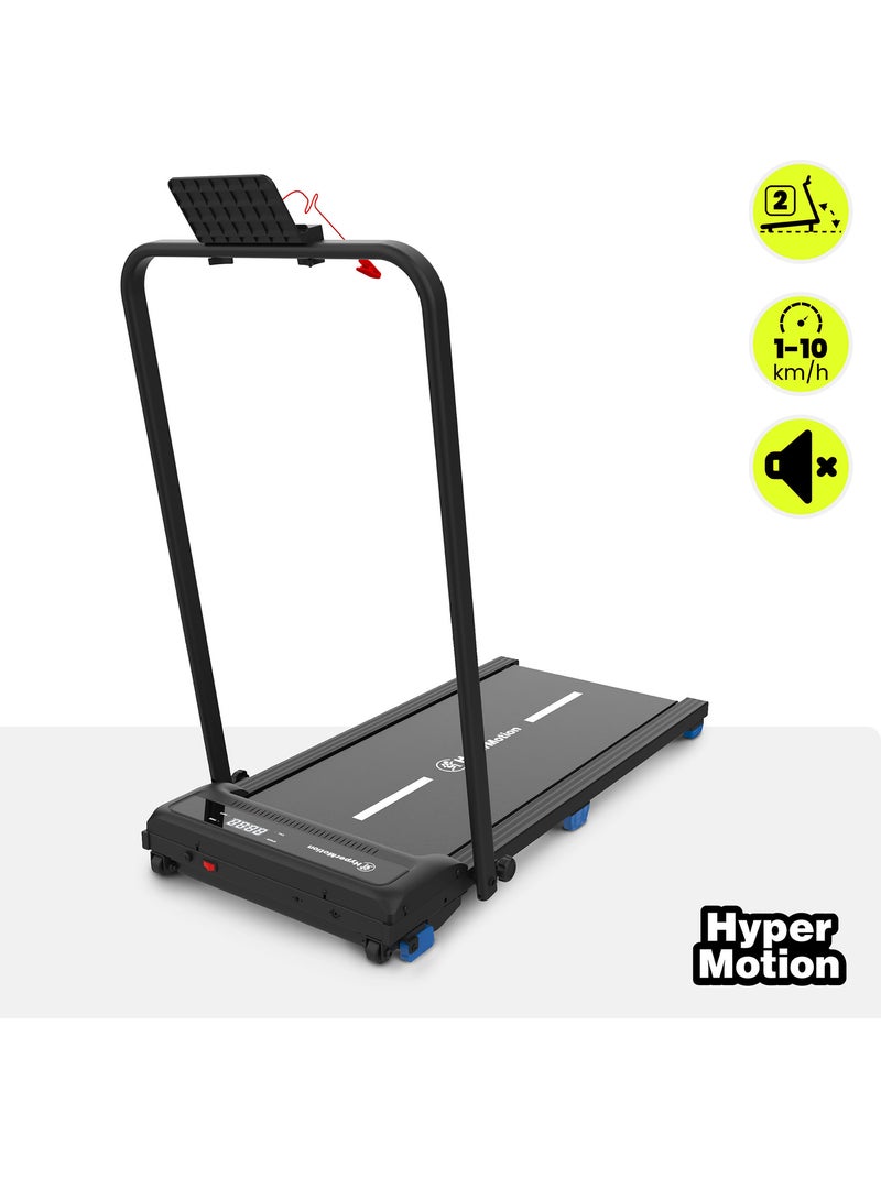 Cinta de correr y andar 2en1 walkpad hypermotion plegable con inclinación y velocidad hasta 10 km/h Negro - Kiabi