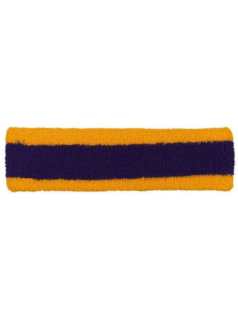 Cinta del pelo diseño colores sólidos de tela de rizo - nike Amarillo/Violeta - Kiabi