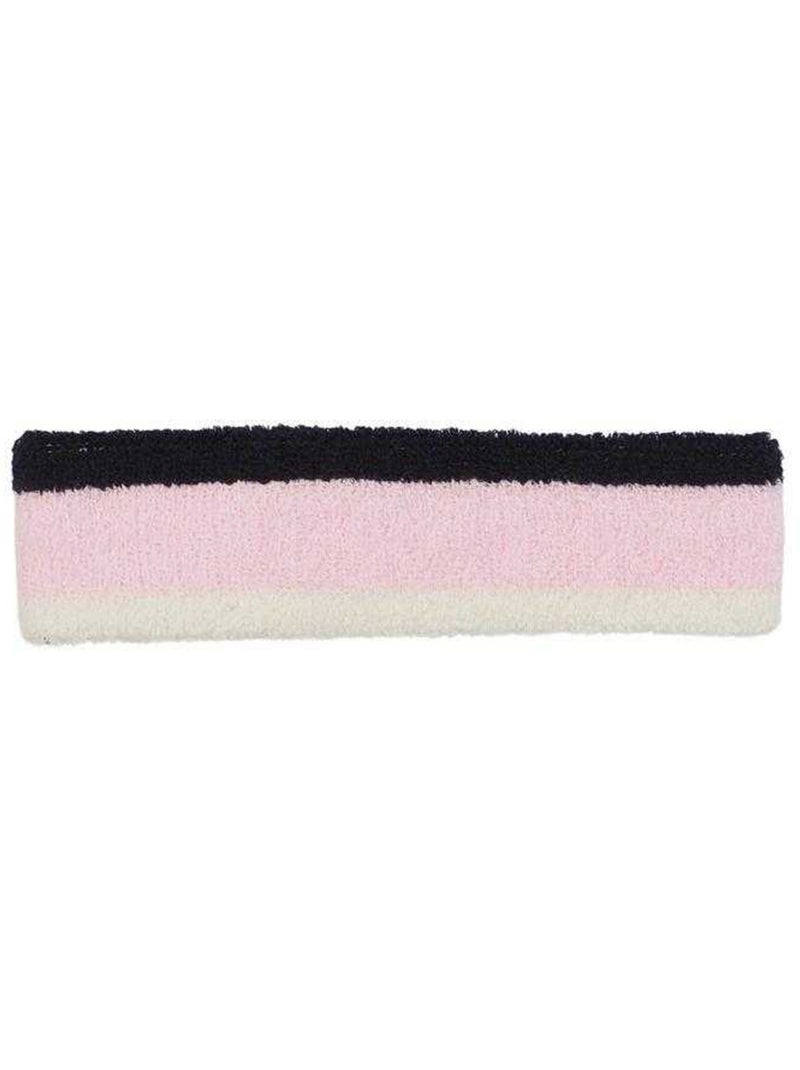 Cinta del pelo diseño colores sólidos de tela de rizo - nike Blanco Negro - Kiabi