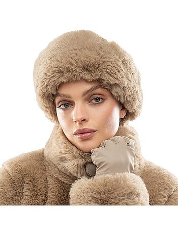 Cinta orejera retro pelo esquí hombre y mujer zeit camel