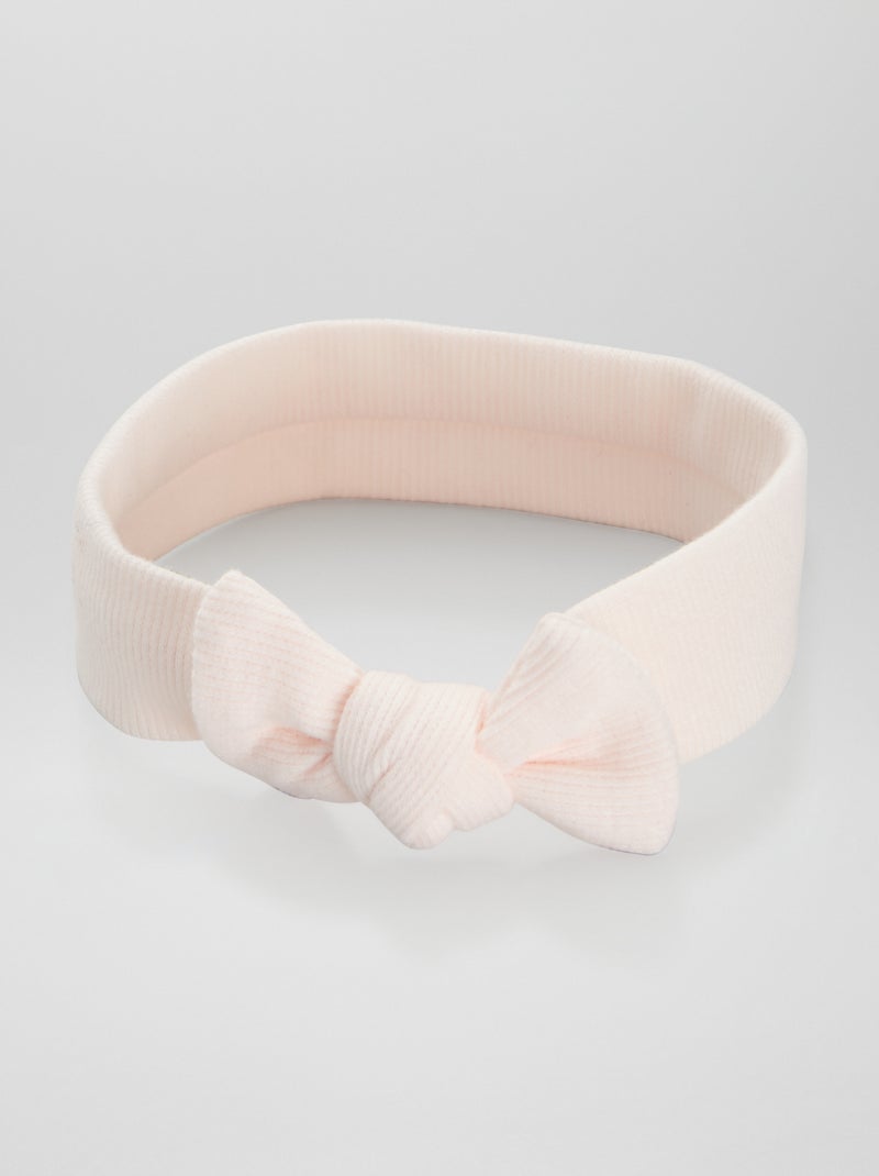 Cinta para la cabeza de punto de canalé ROSA - Kiabi