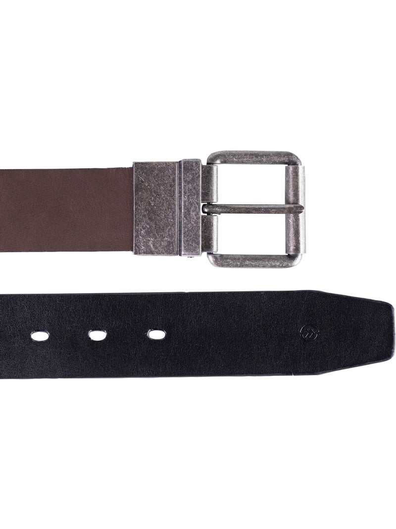 Cinturón 2 en 1 reversible hombre Negro Marrón Negro - Kiabi