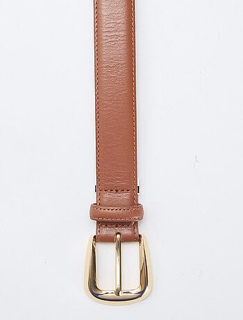 Cinturón básico de piel