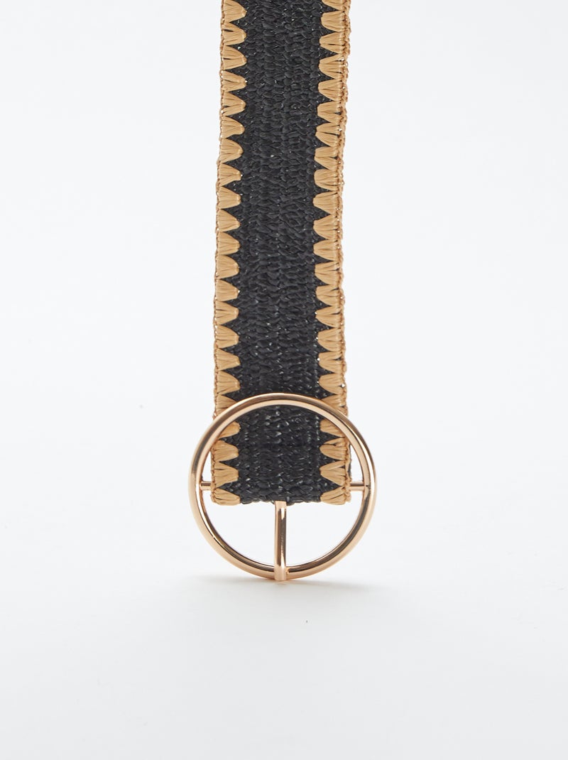 Cinturón bordado de cuerda NEGRO - Kiabi