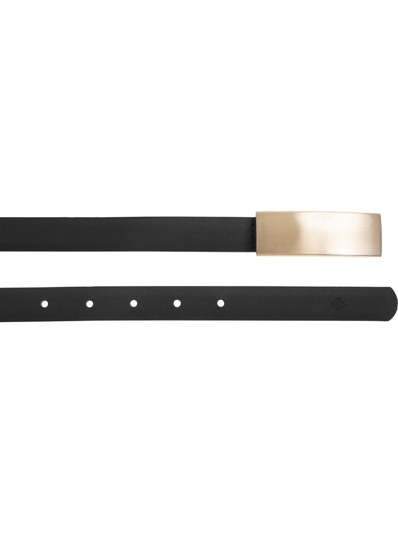 Cinturón cadena con eslabones rectangulares dorados mujer isotoner Negro - Kiabi