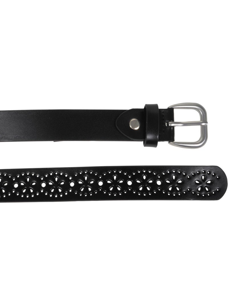 Cinturón calada, de 2,8 cm de ancho mujer isotoner Negro - Kiabi