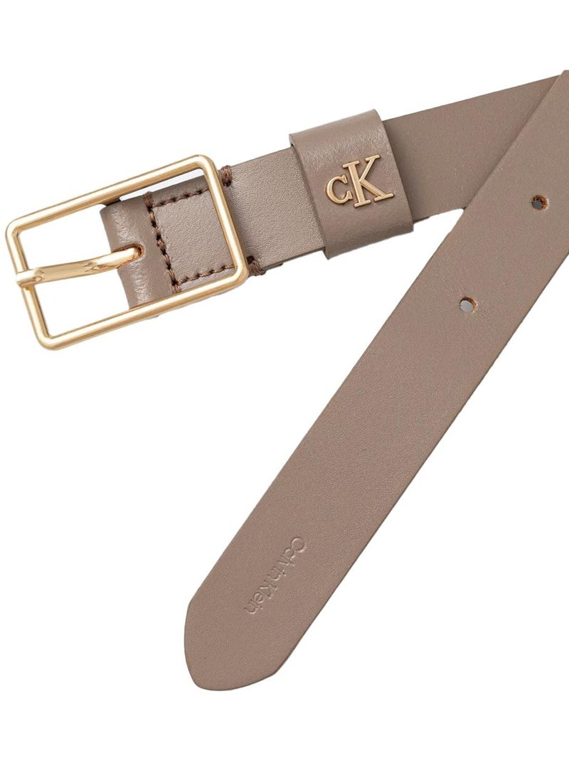 Cinturón Calvin Klein para Mujer con Hebilla Cuadrada Beige - Kiabi