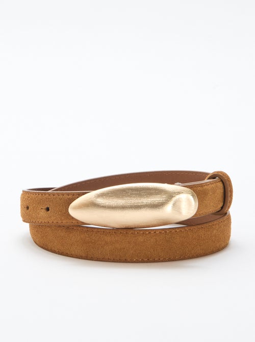 Cinturón con aspecto de ante - Kiabi