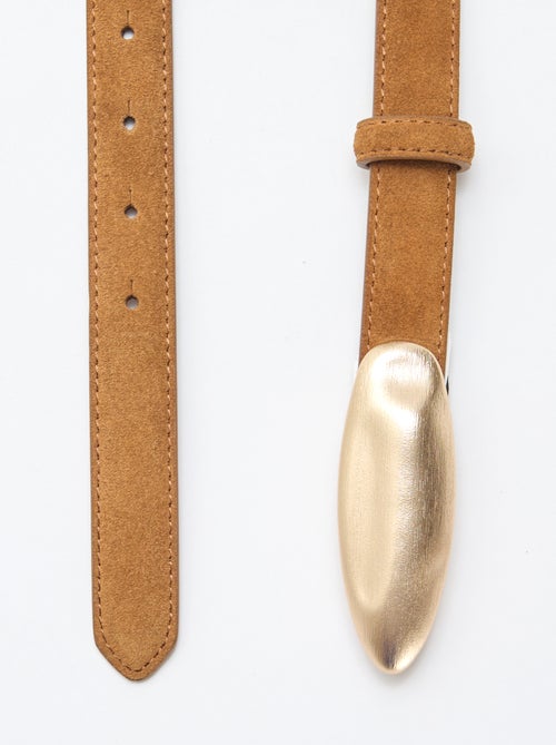 Cinturón con aspecto de ante - Kiabi