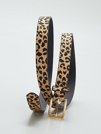 Cinturón con estampado de leopardo