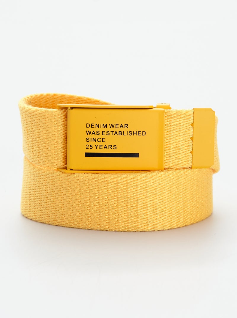 Cinturón con hebilla estampada AMARILLO - Kiabi