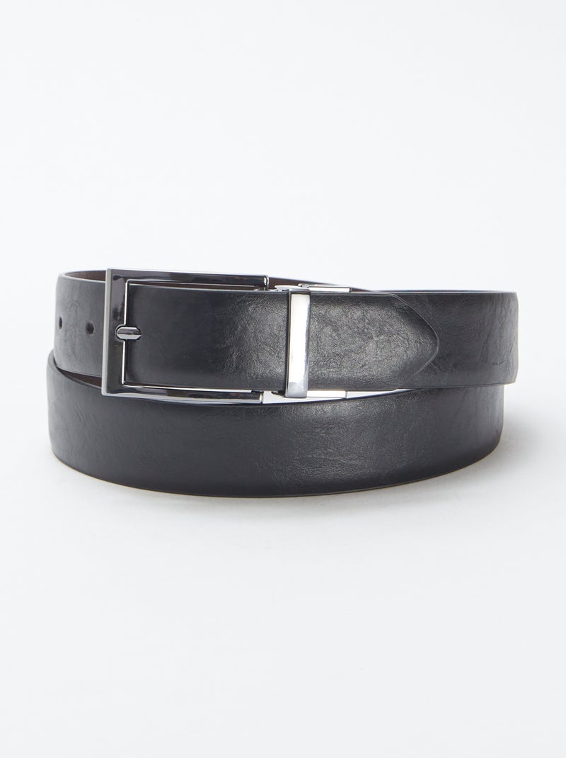 Cinturón con hebilla reversible NEGRO - Kiabi