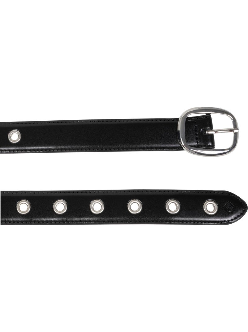 Cinturón con ojales de 3 cm de ancho mujer isotoner Negro - Kiabi