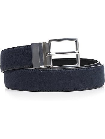 Cinturón cuero y material sintético reversible hombre isotoner
