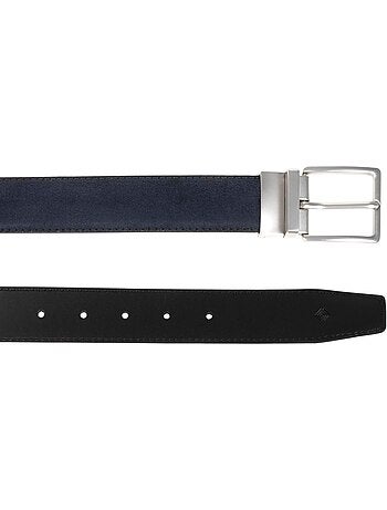 Cinturón cuero y material sintético reversible hombre isotoner
