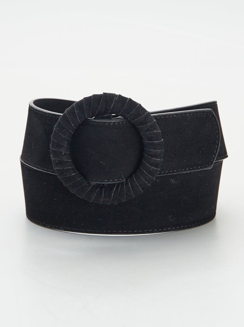 Cinturón de antelina NEGRO - Kiabi