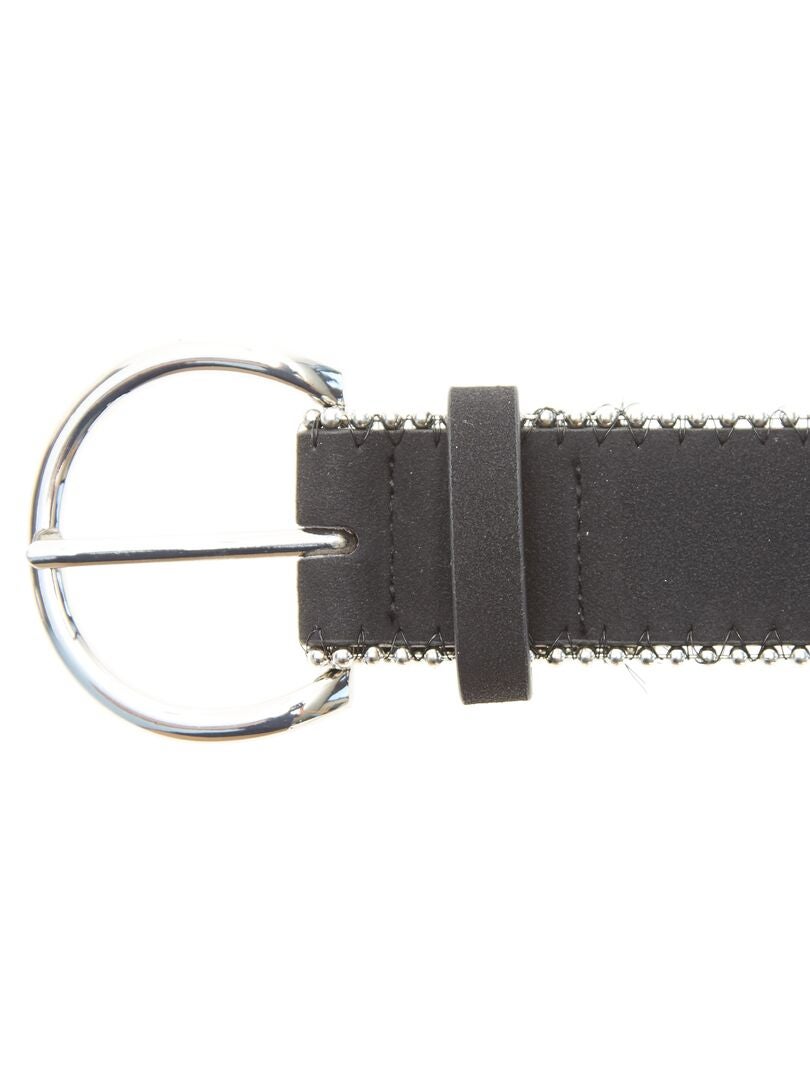 Cinturón de antelina Negro - Kiabi