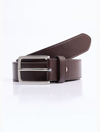 Cinturón de cuero auténtico, hebilla metálica - AFIBEL