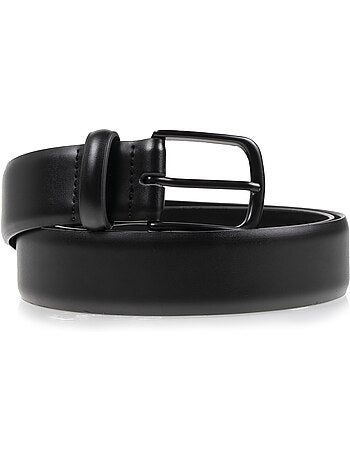 Cinturón de cuero liso y reversible hombre isotoner