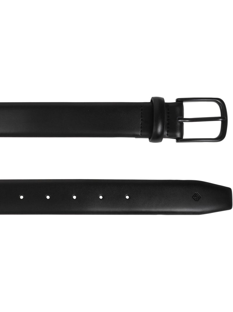 Cinturón de cuero liso y reversible hombre Negro - Kiabi
