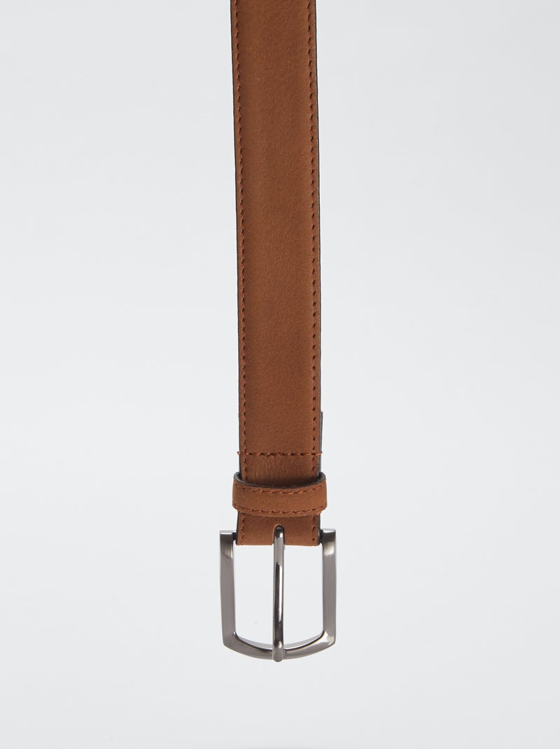 Cinturón de cuero MARRON - Kiabi