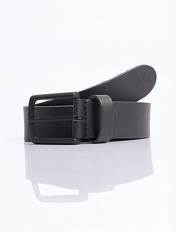 Cinturón de cuero monocromático con bordes sin rematar - AFIBEL