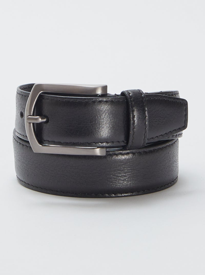 Cinturón de cuero NEGRO - Kiabi