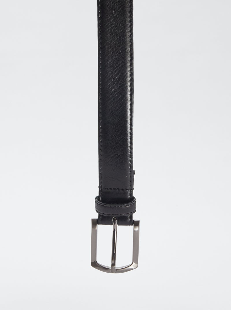 Cinturón de cuero NEGRO - Kiabi
