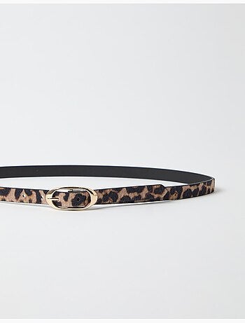 Cinturón de estampado animal, mo fashion